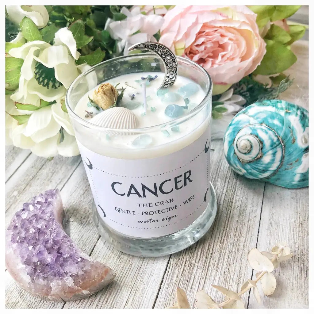 Zodiac Crystal Candle - Cancer Candles