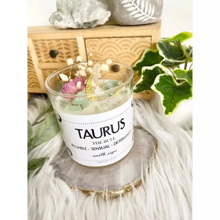 Zodiac Crystal Candle - Taurus - Candles