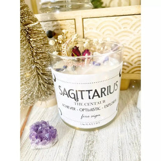 Zodiac Crystal Candle - Sagittarius - Candles